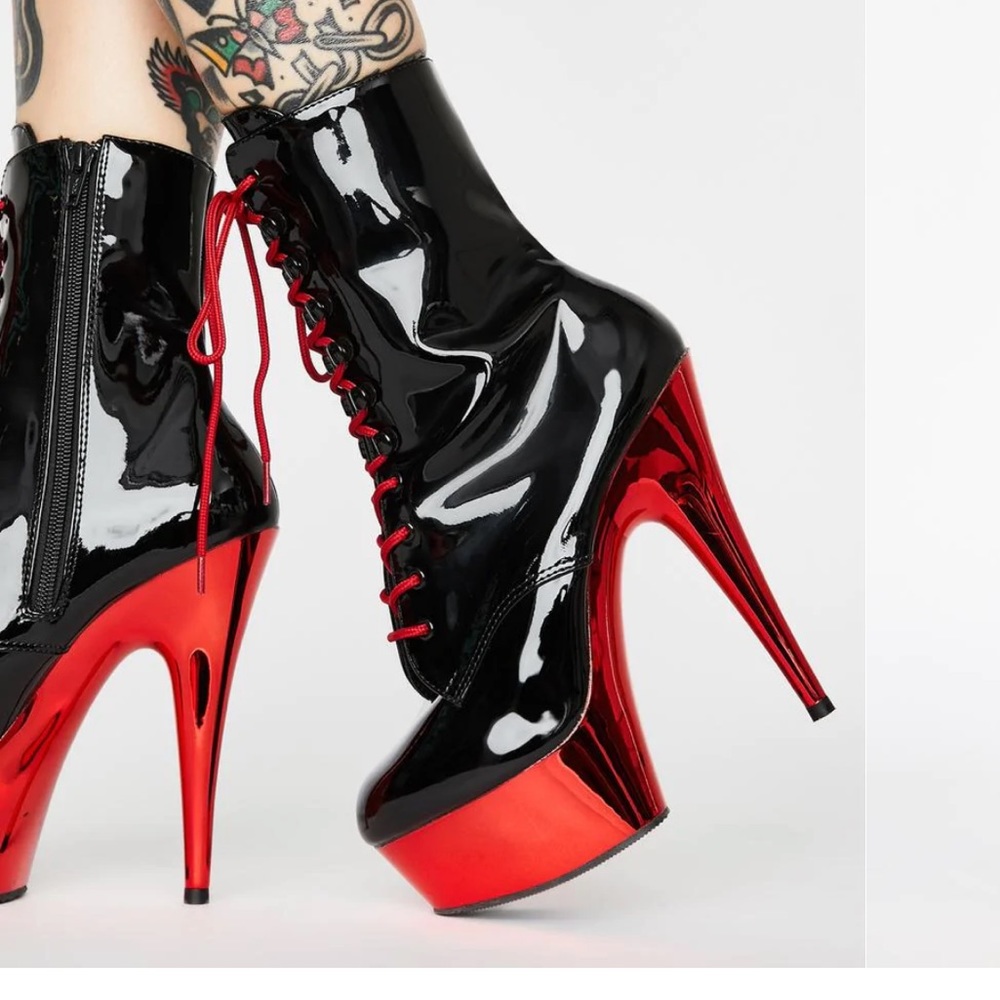 Pleaser Hot Sinful Addiction Stiletto Boots Size 5